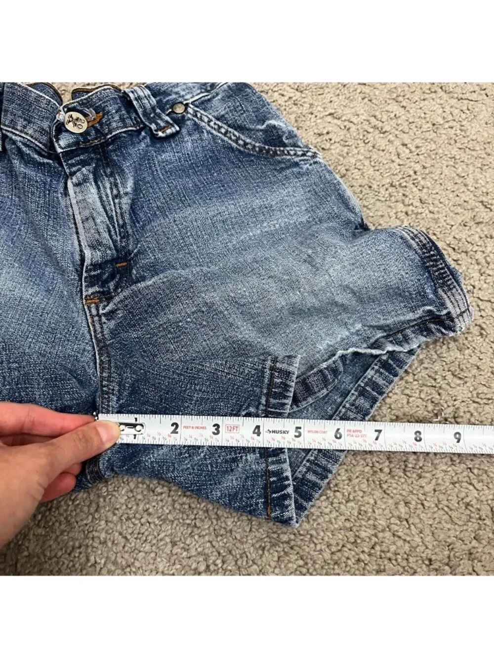y2k distressed denim preppy summer jean cargo shorts